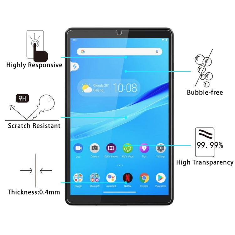 สำหรับ Lenovo Tab M8 9H 0.4 มม. ฟิล์มกระจกนิรภัยป้องกันการระเบิด, For Lenovo M8