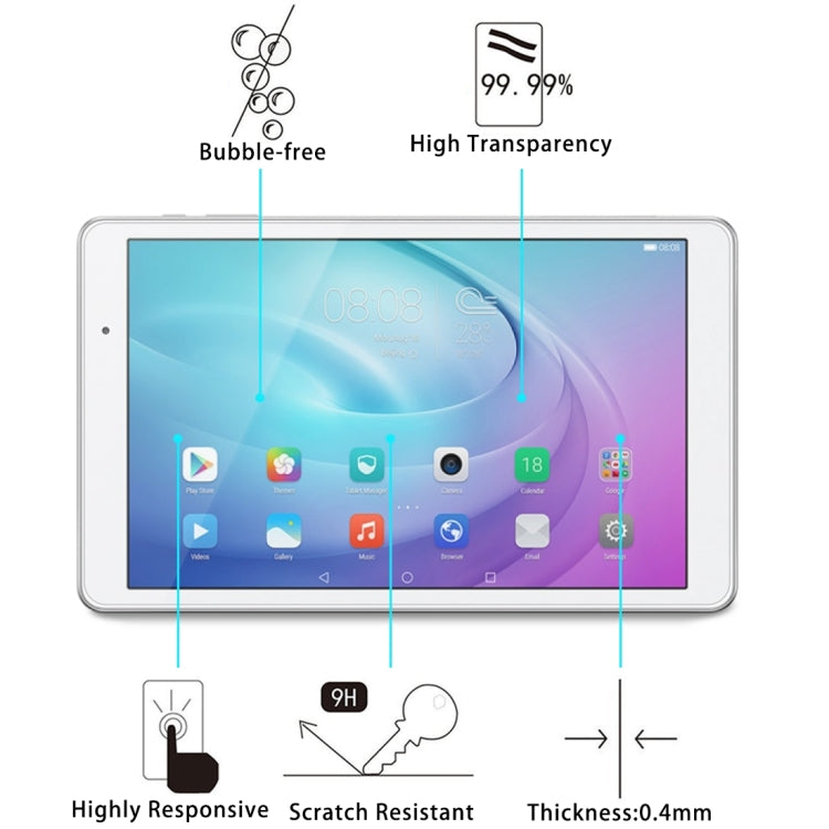 2 ชิ้น 10 นิ้ว 0.4 มิลลิเมตรสากล 9H ความแข็งพื้นผิวกระจกกันรอยหน้าจอ, 2 PCS 10 inch