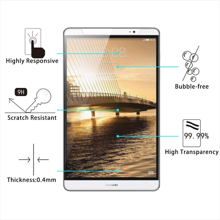 2 ชิ้น 9 นิ้วสากล 0.4 มิลลิเมตร 9H ความแข็งพื้นผิวกระจกกันรอยหน้าจอ, 2 PCS 9 inch