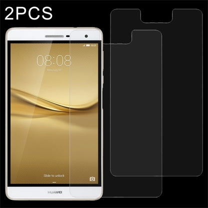 2 ชิ้น 7 นิ้วสากล 0.4 มิลลิเมตร 9H ความแข็งพื้นผิวกระจกกันรอยหน้าจอ, 2 PCS 7 inch