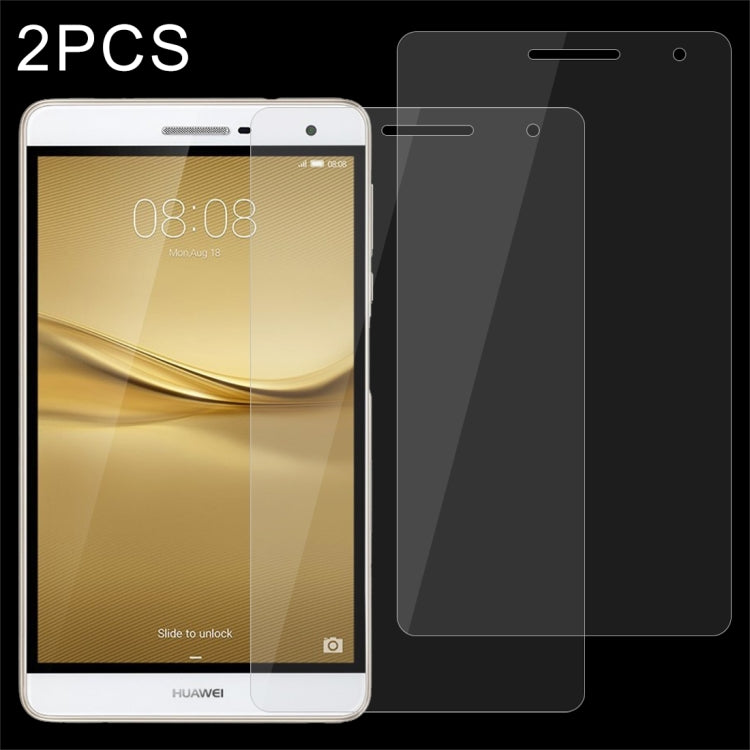 2 ชิ้นสำหรับ Huawei MediaPad T2 7.0 Pro 0.4mm 9H ความแข็งพื้นผิวแบบเต็มหน้าจอกระจกกันรอยหน้าจอ, For MediaPad T2 7.0 Pro