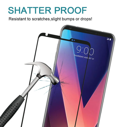 สำหรับ LG V30 0.26mm 9H ความแข็งพื้นผิว 3D โค้งเต็มหน้าจอกระจกกันรอยหน้าจอ, For LG V30