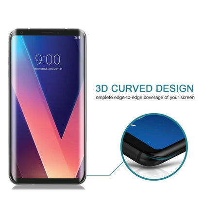 สำหรับ LG V30 0.26mm 9H ความแข็งพื้นผิว 3D โค้งเต็มหน้าจอกระจกกันรอยหน้าจอ, For LG V30