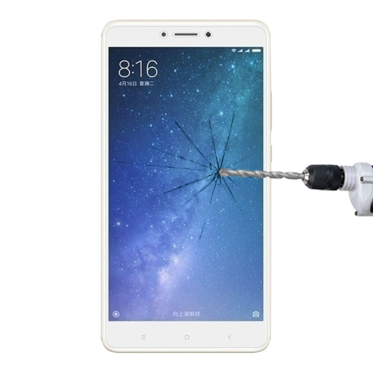 สำหรับ Xiaomi Mi Max 2 0.3mm 9H ความแข็งพื้นผิว 2.5D ป้องกันการระเบิดไม่เต็มหน้าจอฟิล์มกระจกนิรภัย, For Mi Max 2