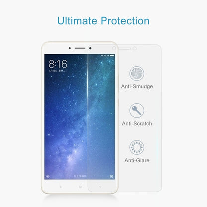 สำหรับ Xiaomi Mi Max 2 0.3mm 9H ความแข็งพื้นผิว 2.5D ป้องกันการระเบิดไม่เต็มหน้าจอฟิล์มกระจกนิรภัย, For Mi Max 2