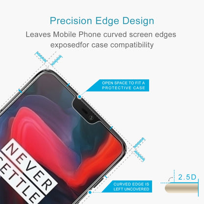 10 ชิ้น 0.26 มิลลิเมตร 9H 2.5D ฟิล์มกระจกนิรภัยสำหรับ OnePlus 6, For OnePlus 6 (10 PCS)