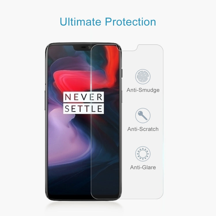 10 ชิ้น 0.26 มิลลิเมตร 9H 2.5D ฟิล์มกระจกนิรภัยสำหรับ OnePlus 6, For OnePlus 6 (10 PCS)