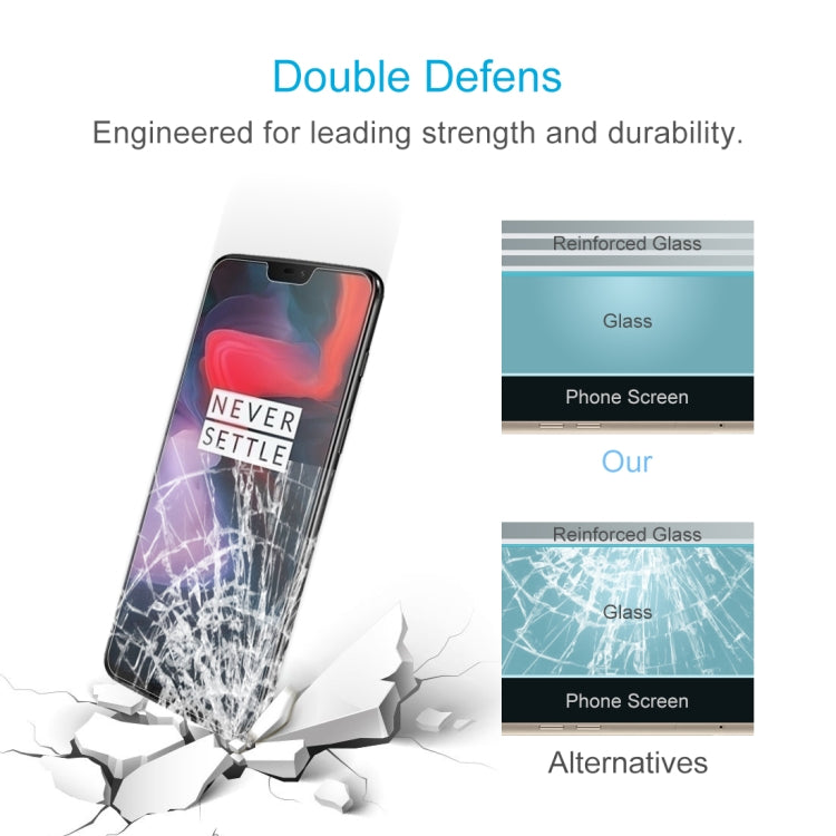 10 ชิ้น 0.26 มิลลิเมตร 9H 2.5D ฟิล์มกระจกนิรภัยสำหรับ OnePlus 6, For OnePlus 6 (10 PCS)