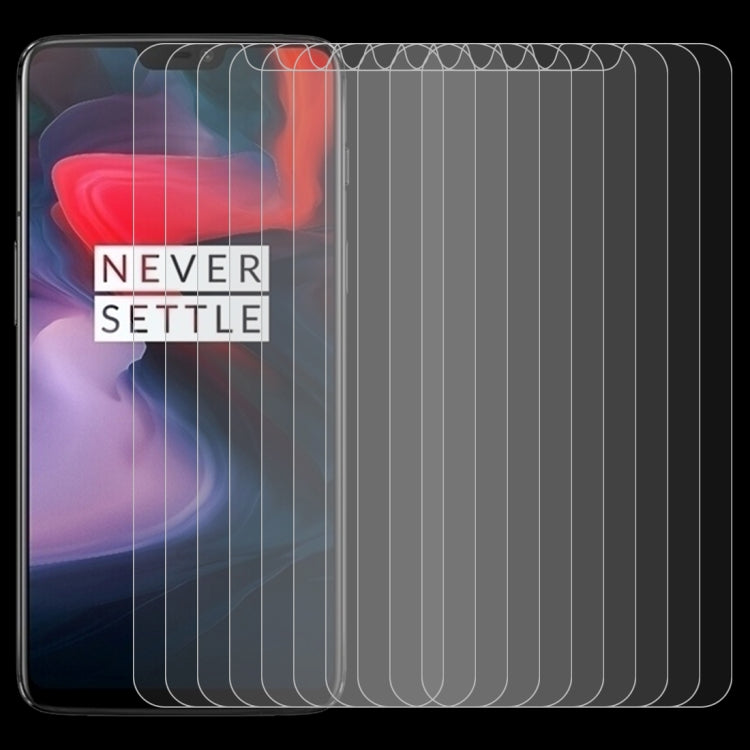 10 ชิ้น 0.26 มิลลิเมตร 9H 2.5D ฟิล์มกระจกนิรภัยสำหรับ OnePlus 6, For OnePlus 6 (10 PCS)