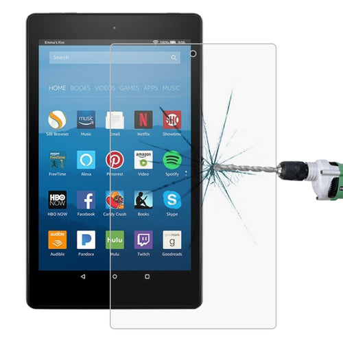 ฟิล์มกระจกนิรภัยแบบเต็มหน้าจอ 0.3 มม. 9H สำหรับ Amazon Kindle Fire HD 8 2016, For Fire HD 8 2016 (1pc)