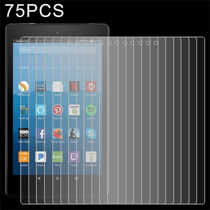 75 ชิ้น 0.3mm 9H ฟิล์มกระจกนิรภัยแบบเต็มหน้าจอสำหรับ Amazon Kindle Fire HD 8 2017, For Fire HD 8 2017 (75pcs)