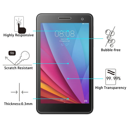 ฟิล์มกระจกนิรภัยแบบเต็มหน้าจอ 0.3 มม. 9H สำหรับ Huawei MediaPad T1 7.0, For MediaPad T1 7.0 (1pc)