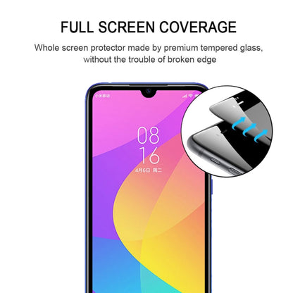 ฟิล์มกระจกนิรภัยแบบเต็มหน้าจอ 9H สำหรับ Xiaomi Mi CC9, For Xiaomi Mi CC9 (1 PC)