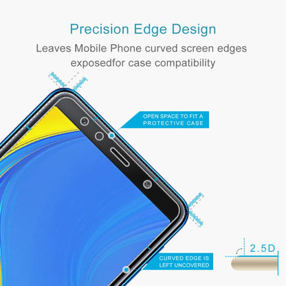 50 ชิ้น 0.26mm 9H 2.5D ฟิล์มกระจกนิรภัยสำหรับ Galaxy A7 (2018) ไม่มีแพ็คเกจขายปลีก, For Galaxy A7 (2018)