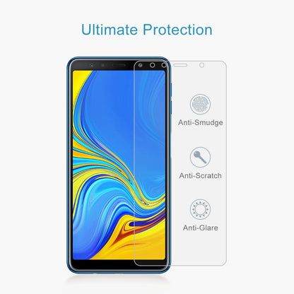 50 ชิ้น 0.26mm 9H 2.5D ฟิล์มกระจกนิรภัยสำหรับ Galaxy A7 (2018) ไม่มีแพ็คเกจขายปลีก, For Galaxy A7 (2018)