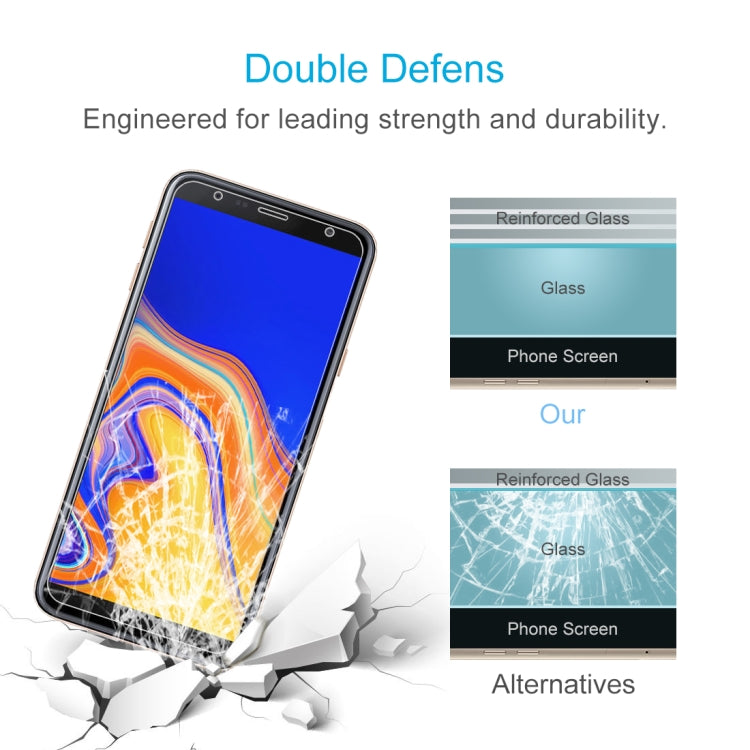 ฟิล์มกระจกนิรภัย 0.26 มม. 9H 2.5D สำหรับ Galaxy J4+, For Galaxy J4+