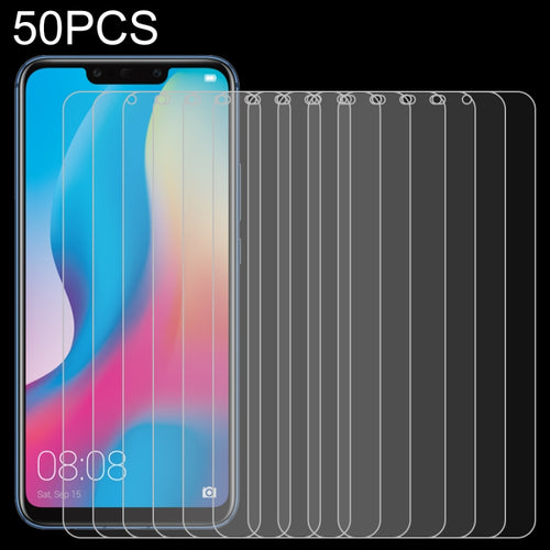 50 ชิ้น 0.26mm 9H 2.5D ฟิล์มกระจกนิรภัยสำหรับ Huawei Mate 20 lite ไม่มีแพ็คเกจขายปลีก, For Mate 20 lite