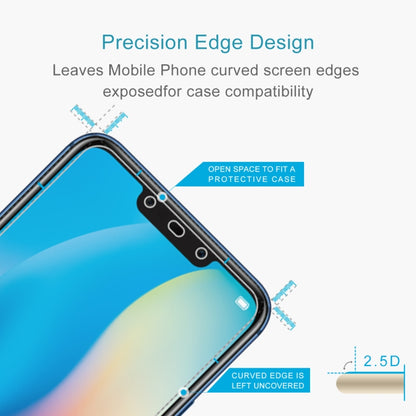 50 ชิ้น 0.26mm 9H 2.5D ฟิล์มกระจกนิรภัยสำหรับ Huawei Mate 20 lite ไม่มีแพ็คเกจขายปลีก, For Mate 20 lite