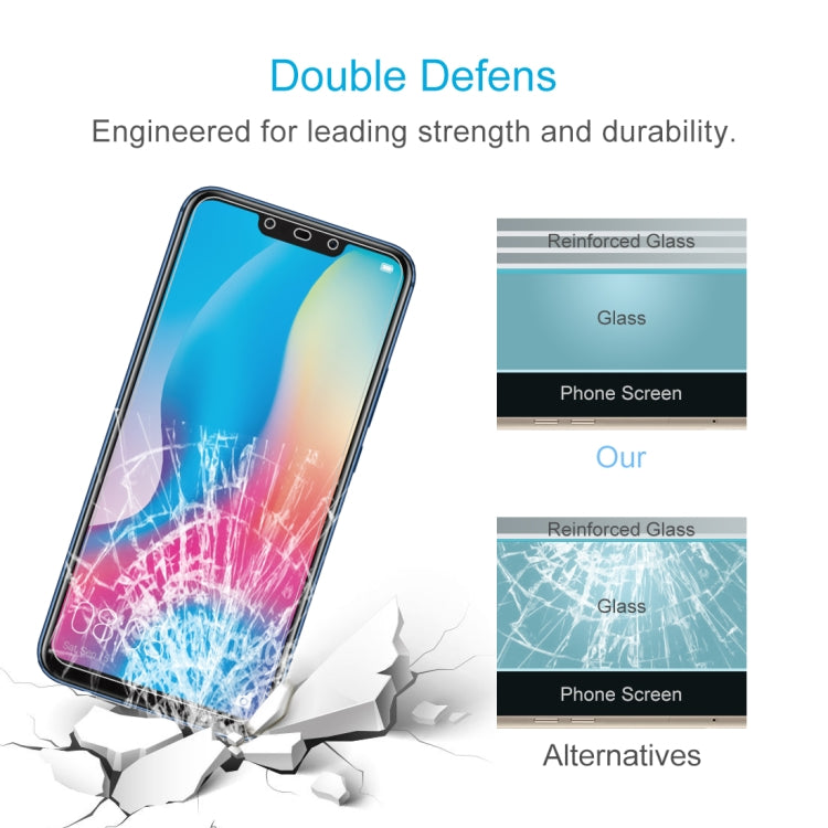 50 ชิ้น 0.26mm 9H 2.5D ฟิล์มกระจกนิรภัยสำหรับ Huawei Mate 20 lite ไม่มีแพ็คเกจขายปลีก, For Mate 20 lite