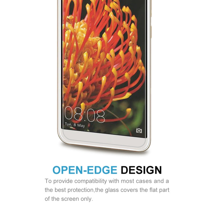 50 ชิ้น 0.26mm 9H 2.5D ฟิล์มกระจกนิรภัยสำหรับ Huawei Y6 2018 ไม่มีแพ็คเกจขายปลีก, For Y6 2018