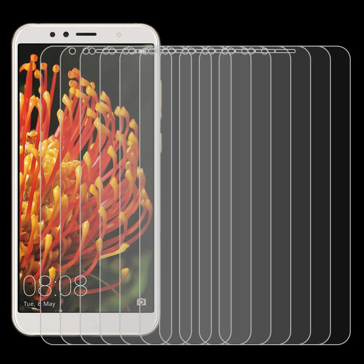 50 ชิ้น 0.26mm 9H 2.5D ฟิล์มกระจกนิรภัยสำหรับ Huawei Y6 2018 ไม่มีแพ็คเกจขายปลีก, For Y6 2018