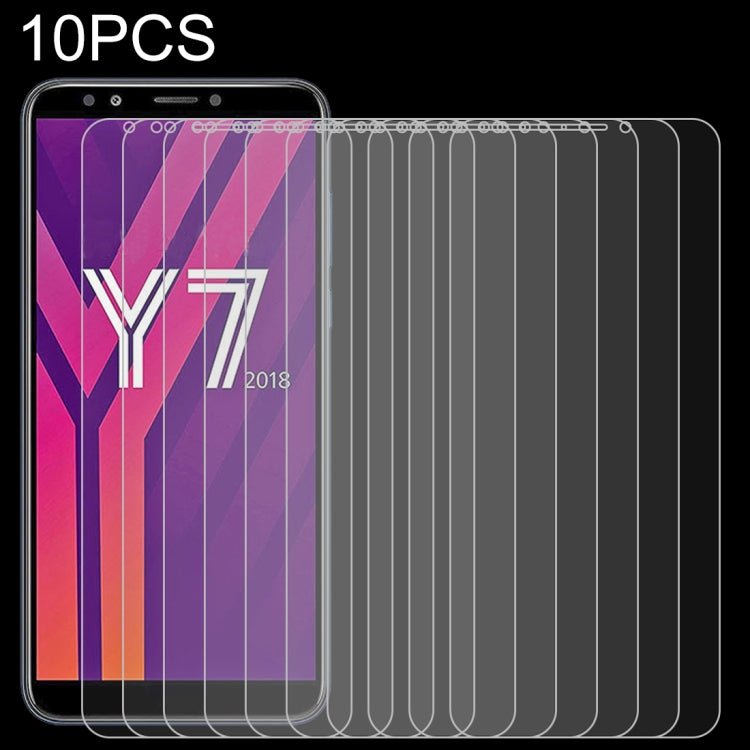 10 ชิ้น 0.26 มิลลิเมตร 9H 2.5D ฟิล์มกระจกนิรภัยสำหรับหัวเว่ย Y7 2018, For Y7 2018