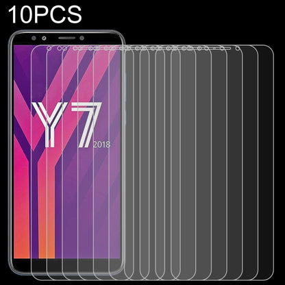 10 ชิ้น 0.26 มิลลิเมตร 9H 2.5D ฟิล์มกระจกนิรภัยสำหรับหัวเว่ย Y7 2018, For Y7 2018