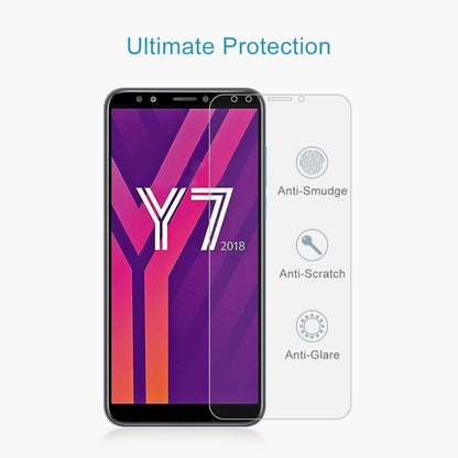 10 ชิ้น 0.26 มิลลิเมตร 9H 2.5D ฟิล์มกระจกนิรภัยสำหรับหัวเว่ย Y7 2018, For Y7 2018
