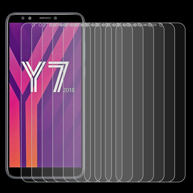 10 ชิ้น 0.26 มิลลิเมตร 9H 2.5D ฟิล์มกระจกนิรภัยสำหรับหัวเว่ย Y7 2018, For Y7 2018