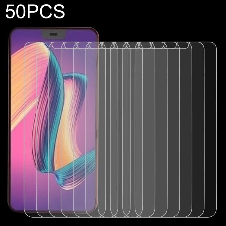 50 ชิ้น 0.26 มิลลิเมตร 9H 2.5D ฟิล์มกระจกนิรภัยสำหรับ Huawei Honor 9X / 9X Pro ไม่มีแพ็คเกจขายปลีก, For Honor 9X