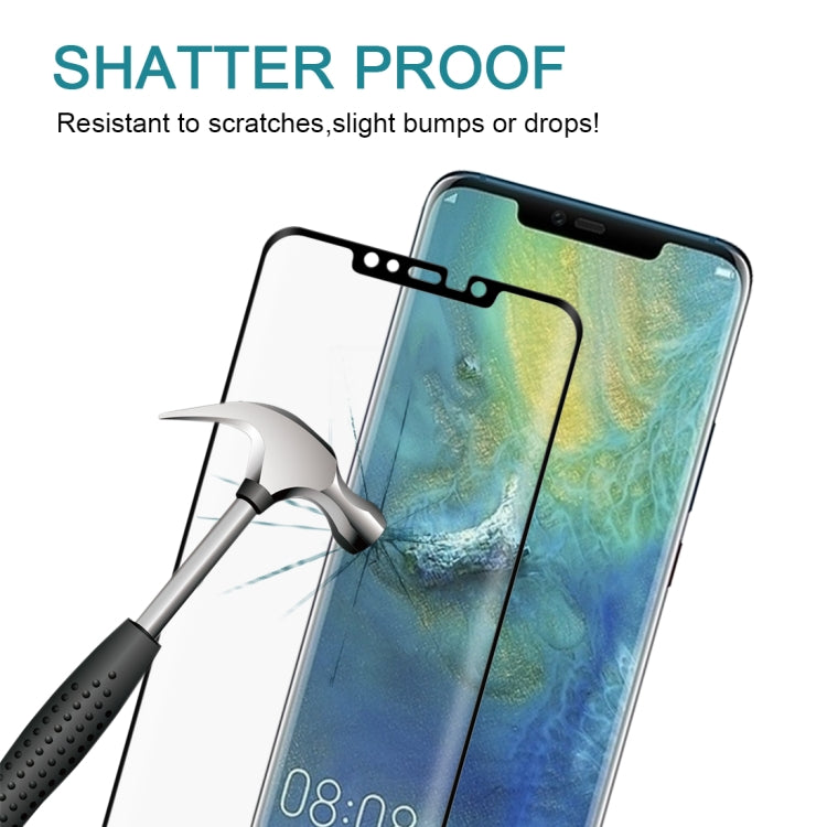 25 ชิ้น 0.3mm 9H ความแข็งพื้นผิว 3D ขอบโค้งแบบเต็มหน้าจอฟิล์มกระจกนิรภัยกันฝุ่นสำหรับ Huawei Mate 20 Pro, For Huawei Mate 20 Pro, Dust-proof