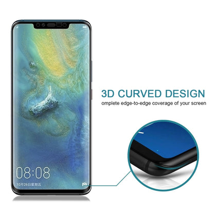 25 ชิ้น 0.3mm 9H ความแข็งพื้นผิว 3D ขอบโค้งแบบเต็มหน้าจอฟิล์มกระจกนิรภัยกันฝุ่นสำหรับ Huawei Mate 20 Pro, For Huawei Mate 20 Pro, Dust-proof