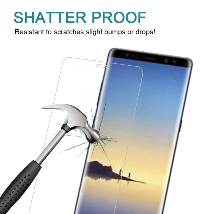 25 ชิ้นสำหรับ Galaxy Note 8 0.3 มิลลิเมตร 9 H ความแข็งพื้นผิว 3D โค้งผ้าไหมหน้าจอแบบเต็มหน้าจอกระจกนิรภัยป้องกันหน้าจอ, For Galaxy Note 8 (25 PCS), For Galaxy Note 8, Silk-screen