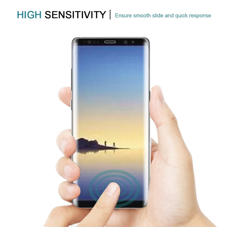 25 ชิ้นสำหรับ Galaxy Note 8 0.3 มิลลิเมตร 9 H ความแข็งพื้นผิว 3D โค้งผ้าไหมหน้าจอแบบเต็มหน้าจอกระจกนิรภัยป้องกันหน้าจอ, For Galaxy Note 8 (25 PCS), For Galaxy Note 8, Silk-screen