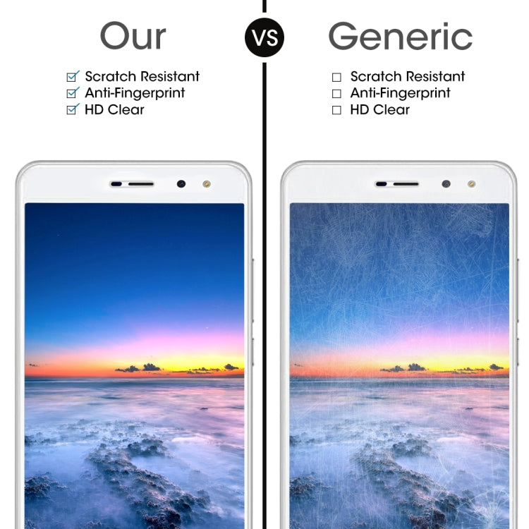สำหรับ Huawei Y5 2017 0.3mm 9H ความแข็งพื้นผิว 2.5D ป้องกันการระเบิดแบบเต็มหน้าจอฟิล์มกระจกนิรภัย, For Y5 2017 (1 PC)