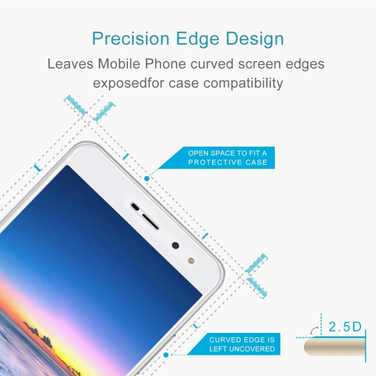50 ชิ้นสำหรับหัวเว่ย Y5 2017 0.3 มิลลิเมตร 9H ความแข็งพื้นผิว 2.5D ฟิล์มป้องกันการระเบิดแบบเต็มหน้าจอกระจกนิรภัยไม่มีแพ็คเกจขายปลีก, For Y5 2017 (50 PCS)