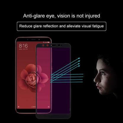 Ultra Thin 9H 3D ต่อต้าน Blue-ray เต็มหน้าจอคาร์บอนไฟเบอร์ฟิล์มกระจกนิรภัยสำหรับ Xiaomi Mi 6X / A2, Xiaomi Mi 6X / A2