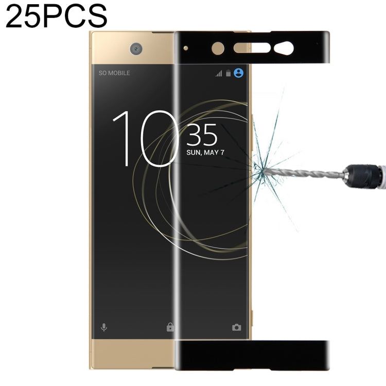 25 ชิ้นสำหรับ Sony Xperia XA1 อัลตร้า 0.33 มิลลิเมตร 9 H ความแข็งพื้นผิว 3D โค้งเต็มหน้าจอกระจกกันรอยหน้าจอ, For Sony Xperia XA1 Ultra