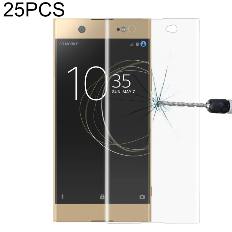 25 ชิ้นสำหรับ Sony Xperia XA1 อัลตร้า 0.33 มิลลิเมตร 9 H ความแข็งพื้นผิว 3D โค้งเต็มหน้าจอกระจกกันรอยหน้าจอ, For Sony Xperia XA1 Ultra