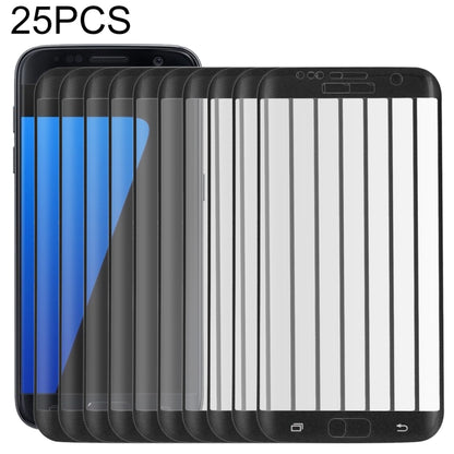 25 ชิ้นสำหรับ Galaxy S7 ขอบ / G935 0.26 มิลลิเมตร 9H ความแข็งพื้นผิว 3D ป้องกันการระเบิด Colorized ผ้าไหมหน้าจอกระจกฟิล์มแบบเต็มหน้าจอ