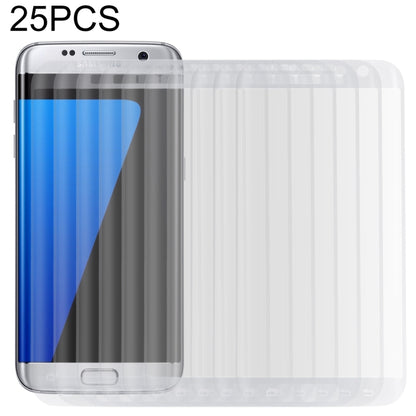 25 ชิ้นสำหรับ Galaxy S7 ขอบ / G935 0.26 มิลลิเมตร 9H ความแข็งพื้นผิว 3D ป้องกันการระเบิด Colorized ผ้าไหมหน้าจอกระจกฟิล์มแบบเต็มหน้าจอ