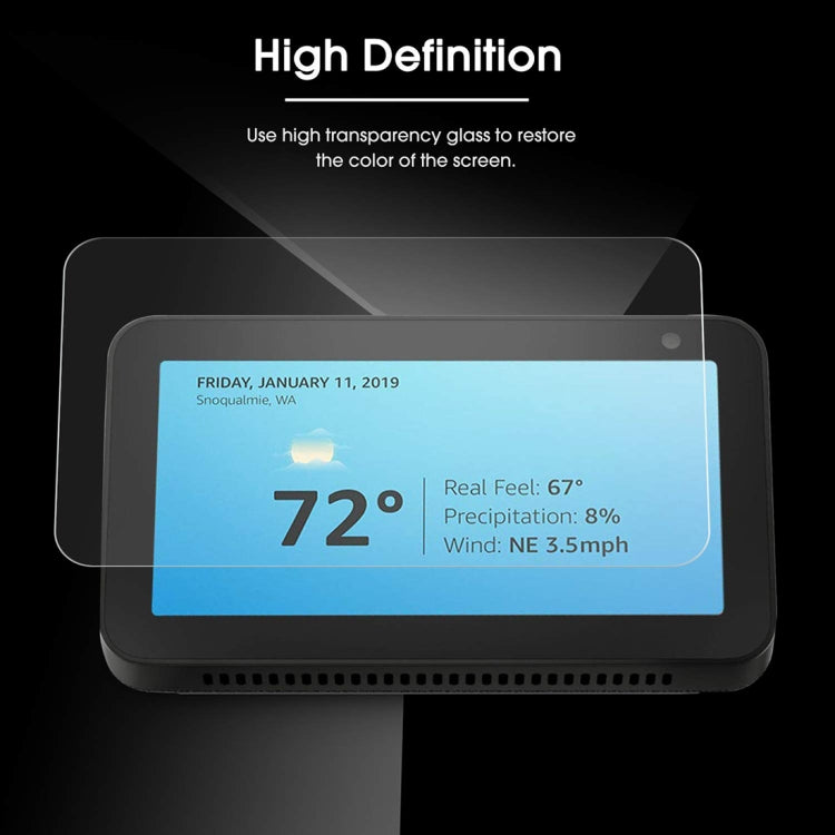 ฟิล์มกระจกนิรภัยป้องกันการระเบิด 9H 2.5D สำหรับ Amazon Echo Show 5