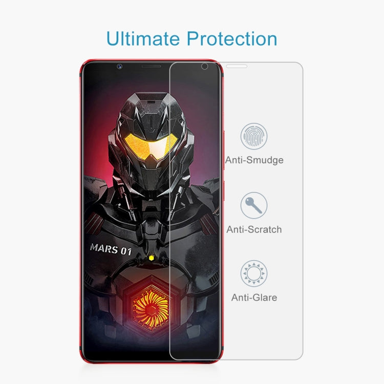 ฟิล์มกระจกนิรภัยป้องกันการระเบิด 0.26mm 9H 2.5D สำหรับ ZTE Nubia Red Magic MARS, ZTE Nubia Red Magic MARS