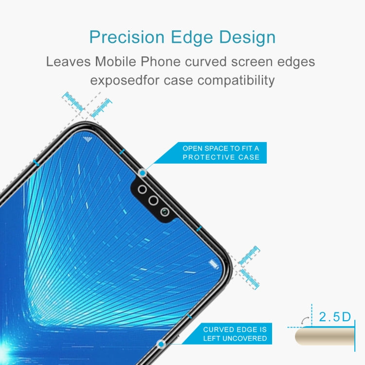 ฟิล์มกระจกนิรภัยป้องกันการระเบิด 0.26 มม. 9H 2.5D สำหรับ Huawei Honor 8X, For Honor 8X