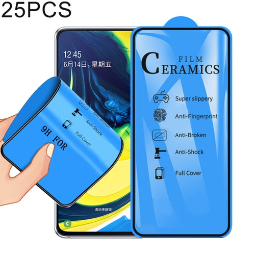 25 ชิ้น 2.5D เต็มกาวเต็มฝาครอบเซรามิกฟิล์มสำหรับ Samsung Galaxy A80 / A90 / X652, For Samsung Galaxy A80 / A90 / X652 (25 PCS)