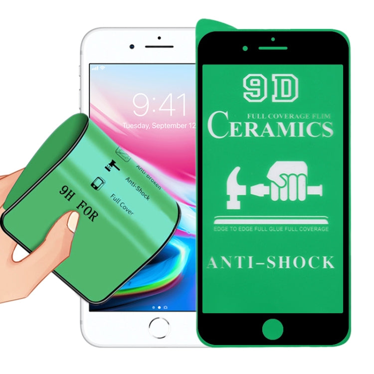 ฟิล์มเซรามิกแบบเต็มกาว 2.5D สำหรับ iPhone 8/7, For iPhone 8 / 7 (Black)(1 PC), For iPhone 8 / 7 (White)(1 PC)