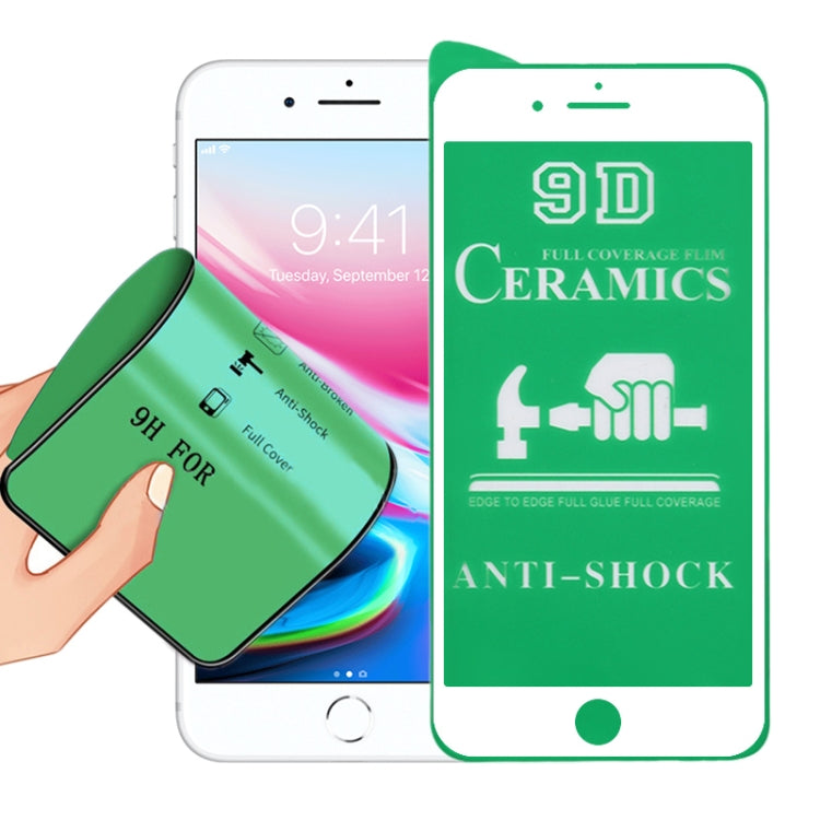 ฟิล์มเซรามิกแบบเต็มกาว 2.5D สำหรับ iPhone 8/7, For iPhone 8 / 7 (Black)(1 PC), For iPhone 8 / 7 (White)(1 PC)