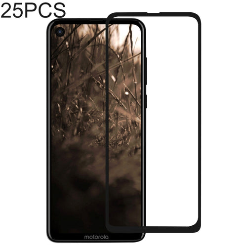25 ชิ้นเต็มกาวเต็มฝาครอบป้องกันหน้าจอฟิล์มกระจกนิรภัยสำหรับ Motorola Moto P40, For Motorola Moto P40