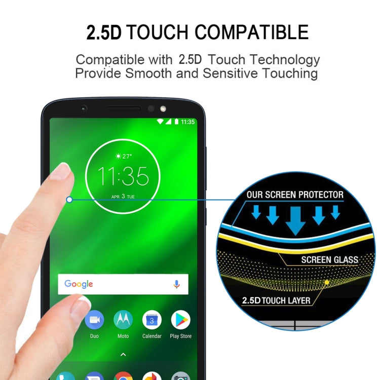 25 ชิ้นเต็มกาวเต็มฝาครอบป้องกันหน้าจอฟิล์มกระจกนิรภัยสำหรับ Motorola Moto G7 Power, For Motorola Moto G7 Power