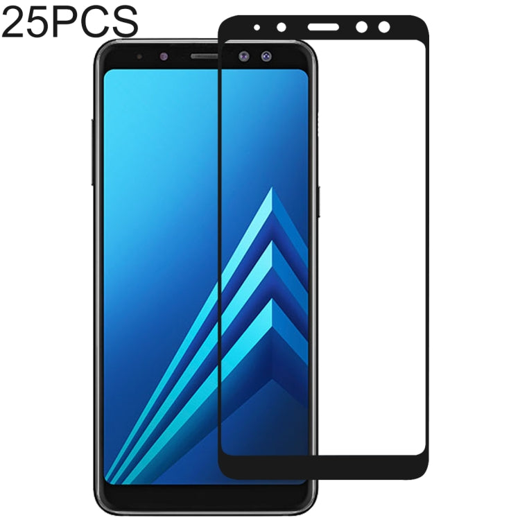 25 ชิ้นกาวเต็มคลุมทั้งหมดปกป้องหน้าจอฟิล์มกระจกนิรภัยสำหรับ Galaxy A5 (2018) และ A8 (2018), For Galaxy A5 (2018) & A8 (2018)